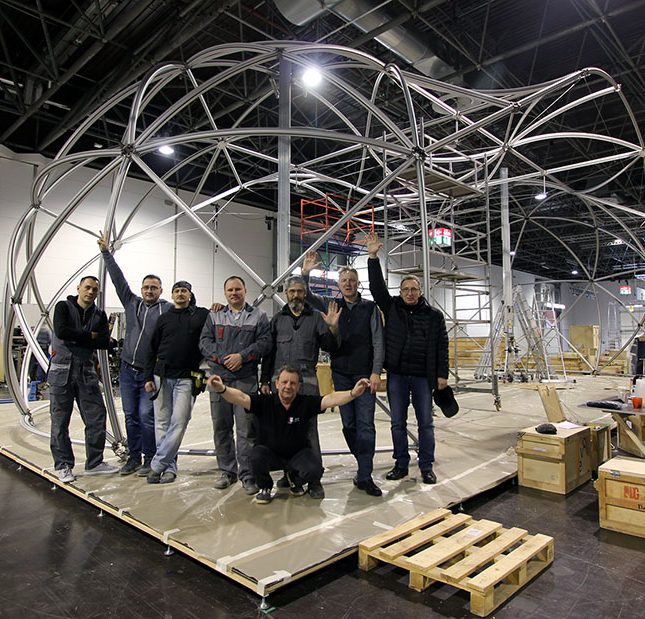Сборка выставочного стенда STUDIO DEGA на EUROSHOP 2020