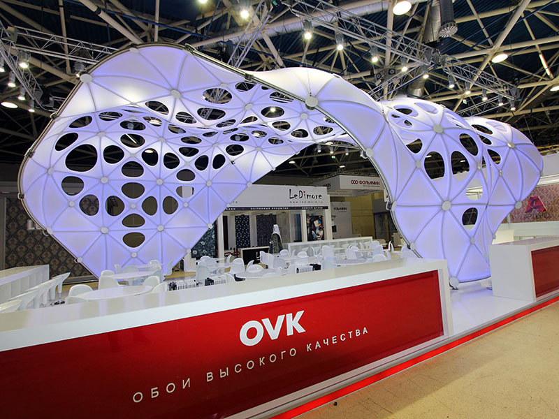 Стенд с подвесной конструкцией ОВК на MosBuild 2018