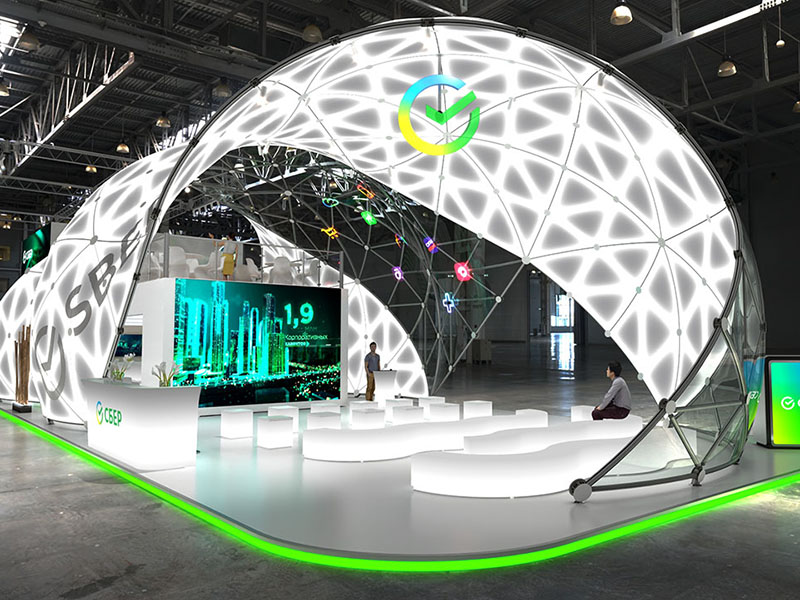 Дизайн стенда СБЕР на Иннопром 2026 — evoX